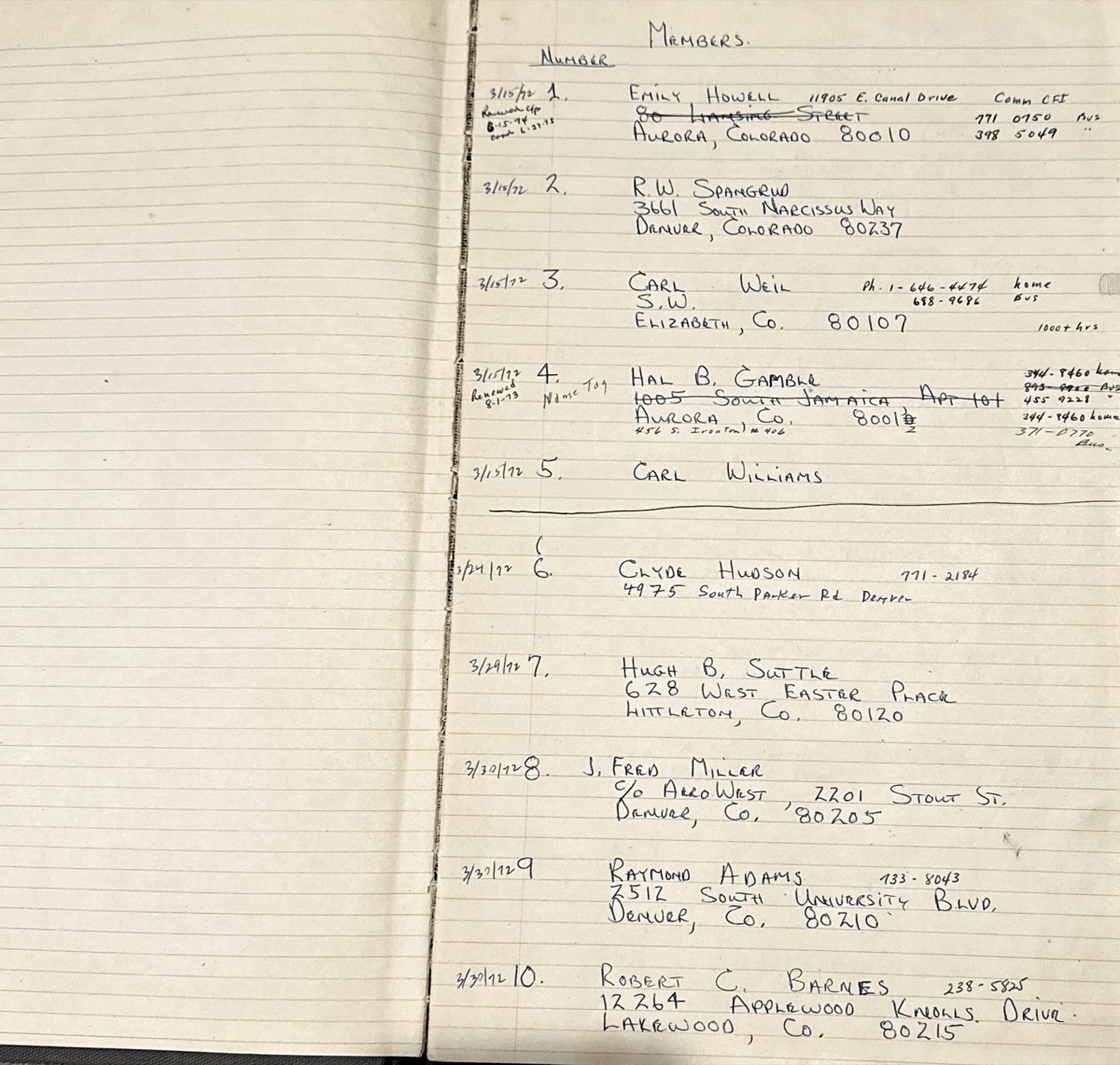 Members 1&ndash;10