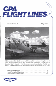 Flight Lines — May/November 1998