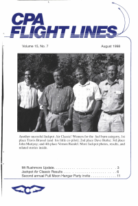 Flight Lines — August/November 1998