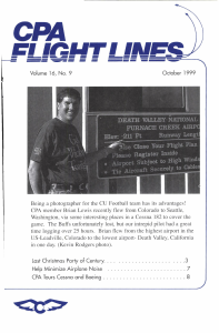 Flight Lines — October/November 1999