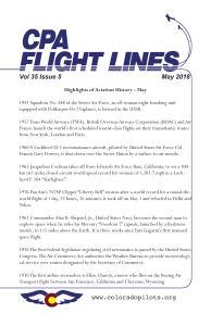 Flight Lines — May 2018