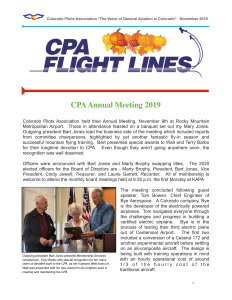 Flight Lines — November 2019