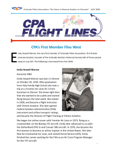 Flight Lines — July 2020