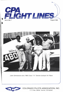 Flight Lines — August/April 1985