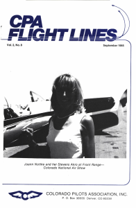 Flight Lines — September/April 1985
