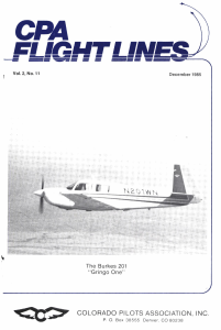 Flight Lines — December/April 1985