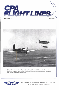 Flight Lines — April/September 1987