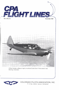 Flight Lines — November/September 1987
