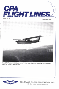 Flight Lines — November/September 1988