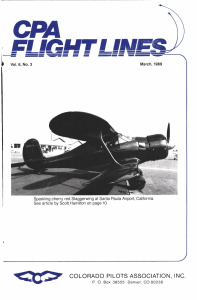 Flight Lines — March/September 1989
