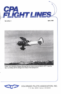 Flight Lines — April/September 1991