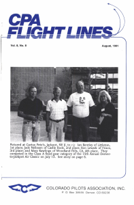 Flight Lines — August/September 1991