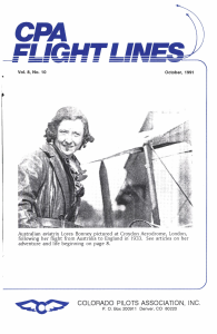 Flight Lines — October/September 1991