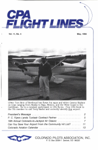 Flight Lines — May/September 1994