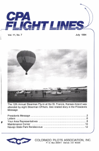 Flight Lines — July/September 1994