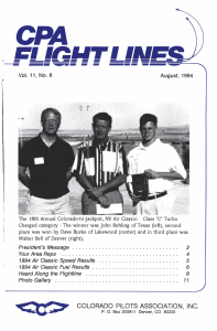 Flight Lines — August/September 1994