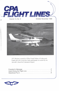 Flight Lines — October/November 1996