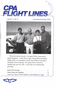 Flight Lines — November/December 2000