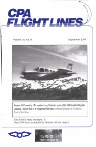 Flight Lines — September/April 2001