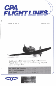 Flight Lines — October/April 2001