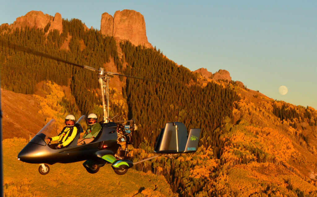 Fall Sunset/Harvest Moonrise over Castle Peak